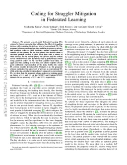 Coding for Straggler Mitigation in Federated Learning