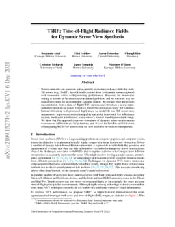 TöRF: Time-of-Flight Radiance Fields for Dynamic Scene View Synthesis