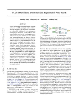 DAAS: Differentiable Architecture and Augmentation Policy Search