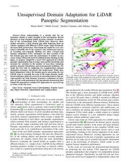 Unsupervised Domain Adaptation for LiDAR Panoptic Segmentation