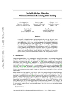 Scalable Online Planning via Reinforcement Learning Fine-Tuning