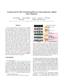 Unsupervised Few-Shot Action Recognition via Action-Appearance Aligned
  Meta-Adaptation