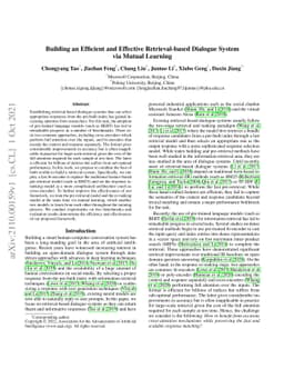 Building an Efficient and Effective Retrieval-based Dialogue System via
  Mutual Learning