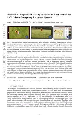 RescueAR: Augmented Reality Supported Collaboration for UAV Driven
  Emergency Response Systems