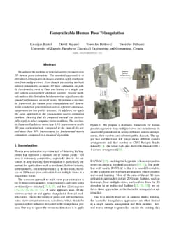 Generalizable Human Pose Triangulation