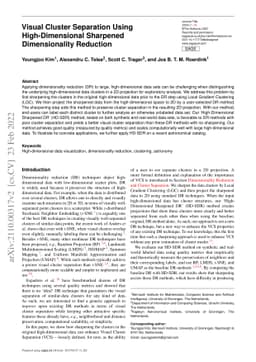 Visual Cluster Separation Using High-Dimensional Sharpened
  Dimensionality Reduction