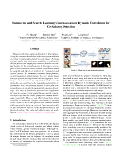 Summarize and Search: Learning Consensus-aware Dynamic Convolution for
  Co-Saliency Detection
