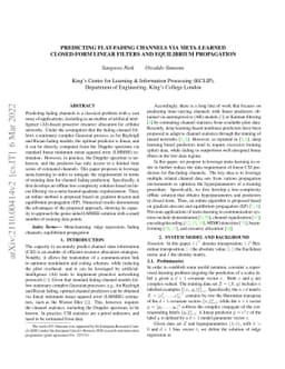 Predicting Flat-Fading Channels via Meta-Learned Closed-Form Linear
  Filters and Equilibrium Propagation