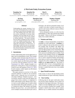A Web Scale Entity Extraction System
