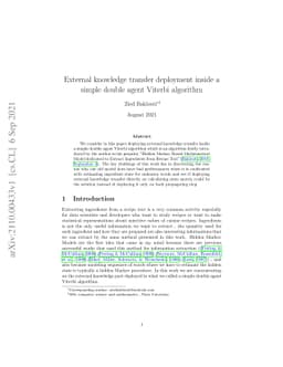 External knowledge transfer deployment inside a simple double agent
  Viterbi algorithm