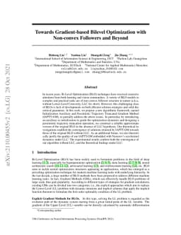 Towards Gradient-based Bilevel Optimization with Non-convex Followers
  and Beyond