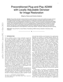 Preconditioned Plug-and-Play ADMM with Locally Adjustable Denoiser for
  Image Restoration