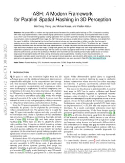 ASH: A Modern Framework for Parallel Spatial Hashing in 3D Perception