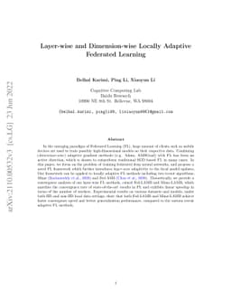 Layer-wise and Dimension-wise Locally Adaptive Federated Learning