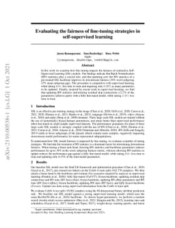 Evaluating the fairness of fine-tuning strategies in self-supervised
  learning