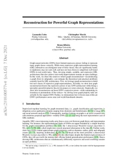 Reconstruction for Powerful Graph Representations