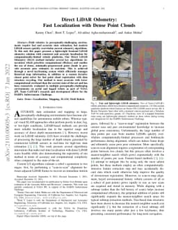Direct LiDAR Odometry: Fast Localization with Dense Point Clouds