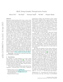 ML4C: Seeing Causality Through Latent Vicinity