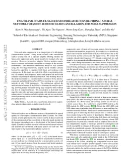 End-to-End Complex-Valued Multidilated Convolutional Neural Network for
  Joint Acoustic Echo Cancellation and Noise Suppression
