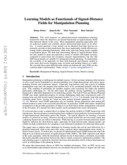 Learning Models as Functionals of Signed-Distance Fields for
  Manipulation Planning
