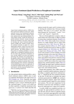 Aspect Sentiment Quad Prediction as Paraphrase Generation