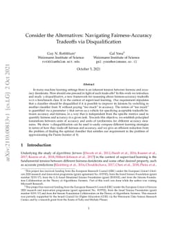 Consider the Alternatives: Navigating Fairness-Accuracy Tradeoffs via
  Disqualification