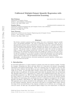 Calibrated Multiple-Output Quantile Regression with Representation
  Learning