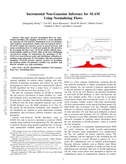 Incremental Non-Gaussian Inference for SLAM Using Normalizing Flows