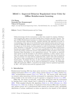 BRAC+: Improved Behavior Regularized Actor Critic for Offline
  Reinforcement Learning