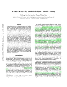 GROWN: GRow Only When Necessary for Continual Learning