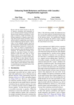 Enhancing Model Robustness and Fairness with Causality: A Regularization
  Approach