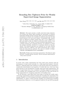 Bounding Box Tightness Prior for Weakly Supervised Image Segmentation