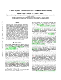 Kalman Bayesian Neural Networks for Closed-form Online Learning