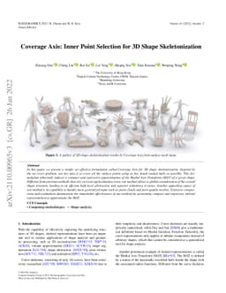 Coverage Axis: Inner Point Selection for 3D Shape Skeletonization
