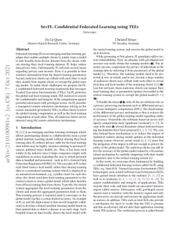 SecFL: Confidential Federated Learning using TEEs