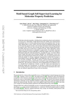 Motif-based Graph Self-Supervised Learning for Molecular Property
  Prediction