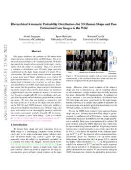 Hierarchical Kinematic Probability Distributions for 3D Human Shape and
  Pose Estimation from Images in the Wild