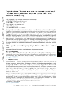 Organizational Distance Also Matters: How Organizational Distance Among
  Industrial Research Teams Affect Their Research Productivity