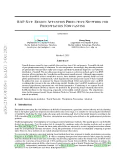 RAP-Net: Region Attention Predictive Network for Precipitation
  Nowcasting