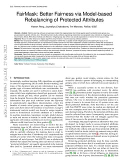FairMask: Better Fairness via Model-based Rebalancing of Protected
  Attributes