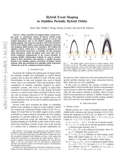 Hybrid Event Shaping to Stabilize Periodic Hybrid Orbits