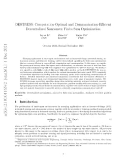 DESTRESS: Computation-Optimal and Communication-Efficient Decentralized
  Nonconvex Finite-Sum Optimization