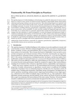 Trustworthy AI: From Principles to Practices