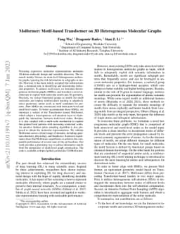 Molformer: Motif-based Transformer on 3D Heterogeneous Molecular Graphs