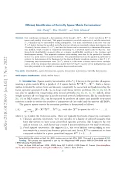 Efficient Identification of Butterfly Sparse Matrix Factorizations