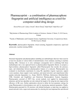 Pharmacoprint -- a combination of pharmacophore fingerprint and
  artificial intelligence as a tool for computer-aided drug design
