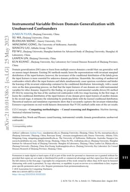 Instrumental Variable-Driven Domain Generalization with Unobserved
  Confounders