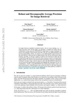 Robust and Decomposable Average Precision for Image Retrieval