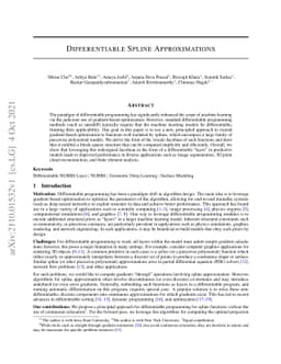Differentiable Spline Approximations