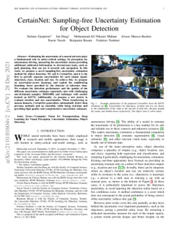 CertainNet: Sampling-free Uncertainty Estimation for Object Detection